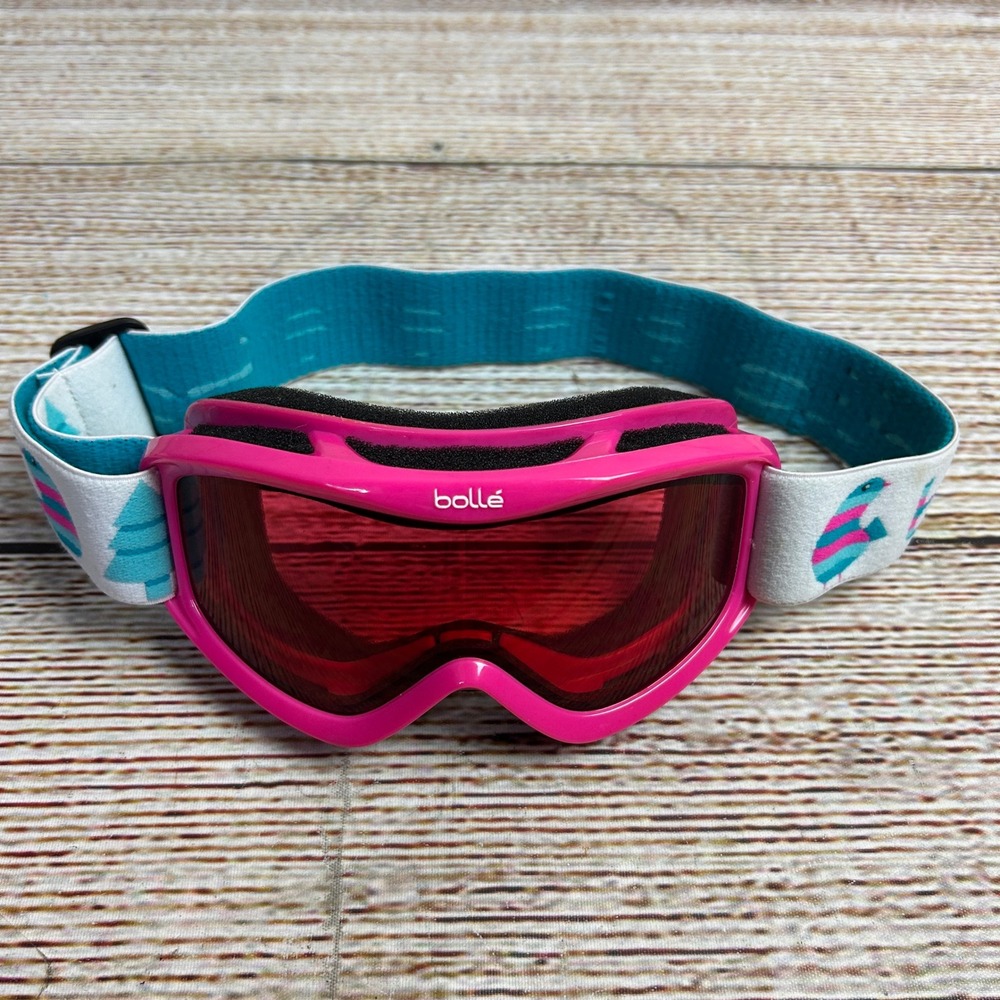 Bolle Kids 3-6 age Pink Snow Goggles Rose Lens Adjust INUK Strap Ski Snowboard